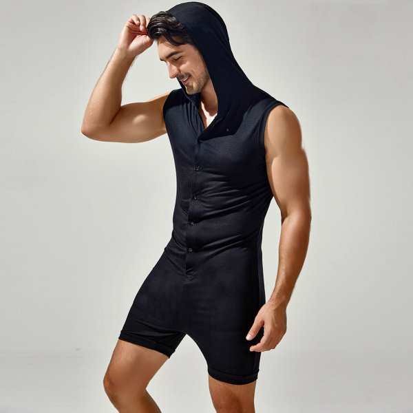 One-piece Vest Fitness Clothes Men's Home Wear Personalized Jumpsuit